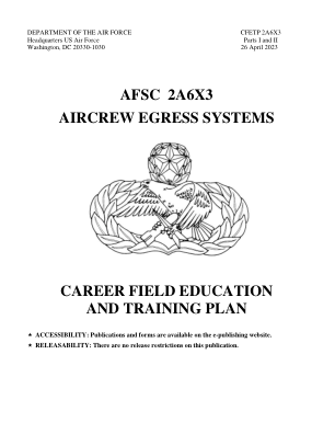 AFSC 2A6X3 机组人员出口系统职业领域...